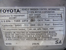 2014 Toyota Tacoma SR5 Silver Extended Cab 2.7L AT 4WD #Z24659